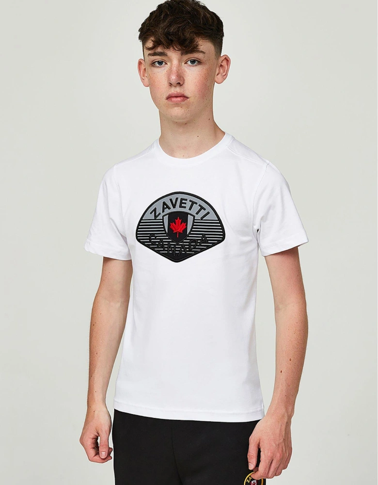 Zavetti Junior Boys Botticini Reflective T-shirt - White