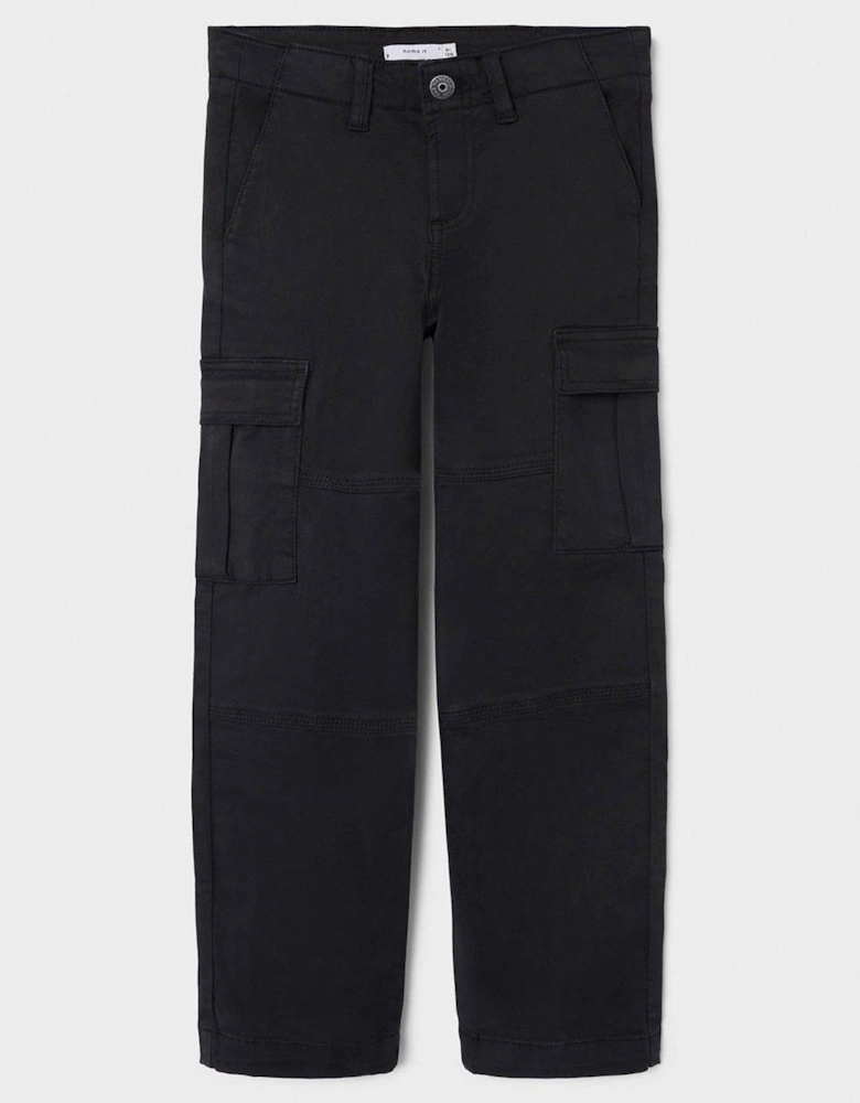 Boys Cargo Trousers - Black