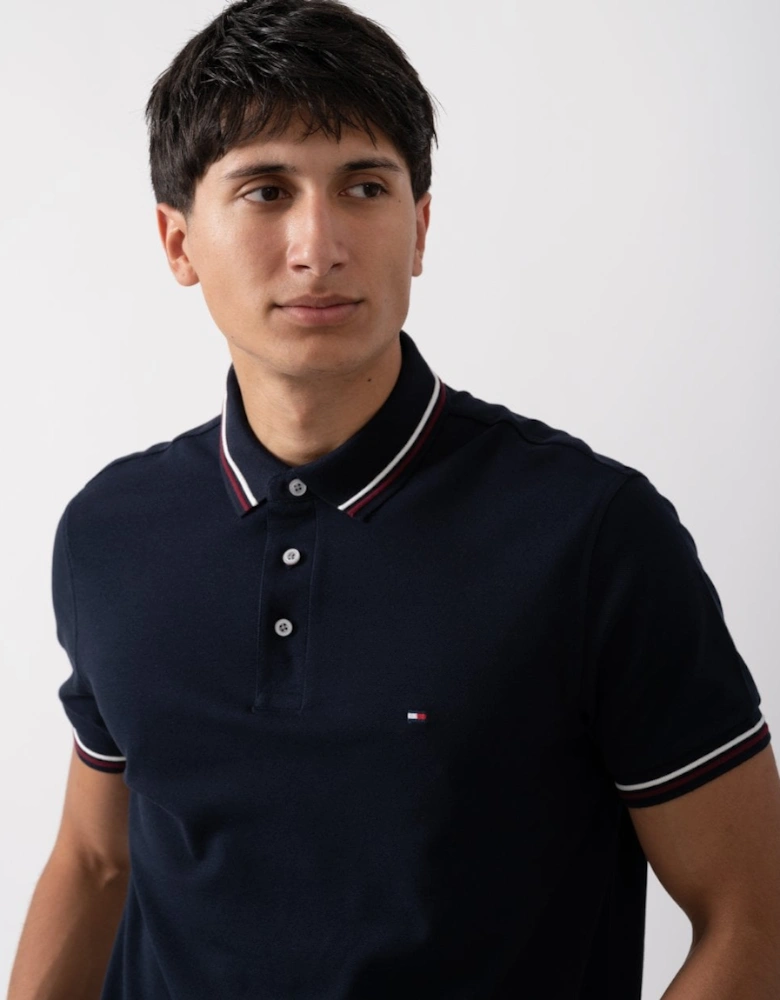 Tipped Mens Slim Fit Polo