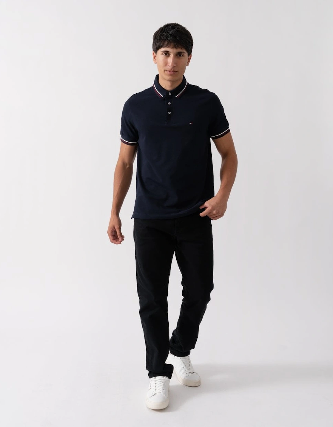 Tipped Mens Slim Fit Polo