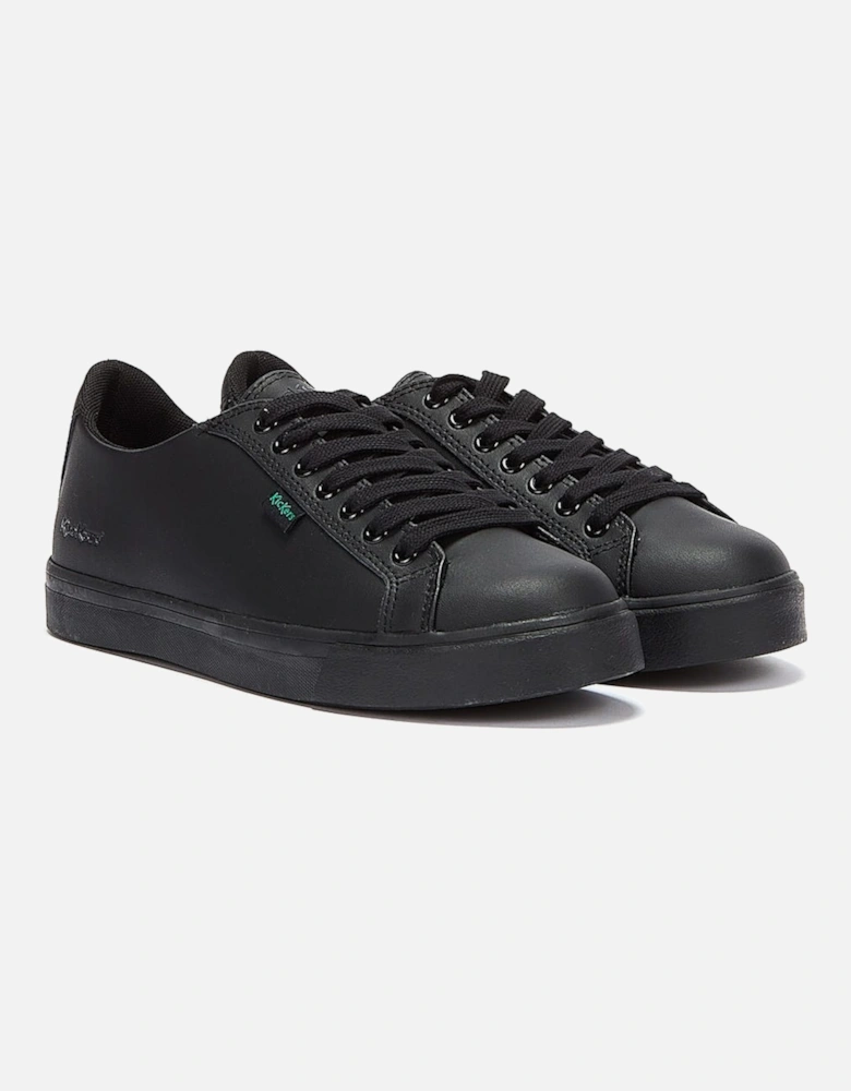 Youth Black Leather Tovni Lacer Trainers