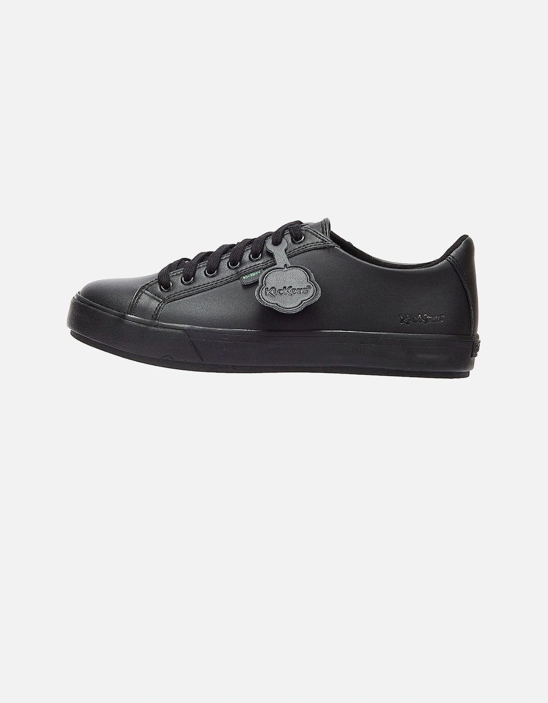 Youth Black Leather Tovni Lacer Trainers