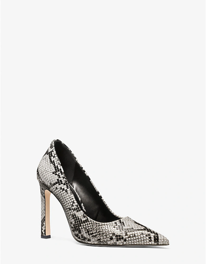 Amara Snake Embossed Leather Pump