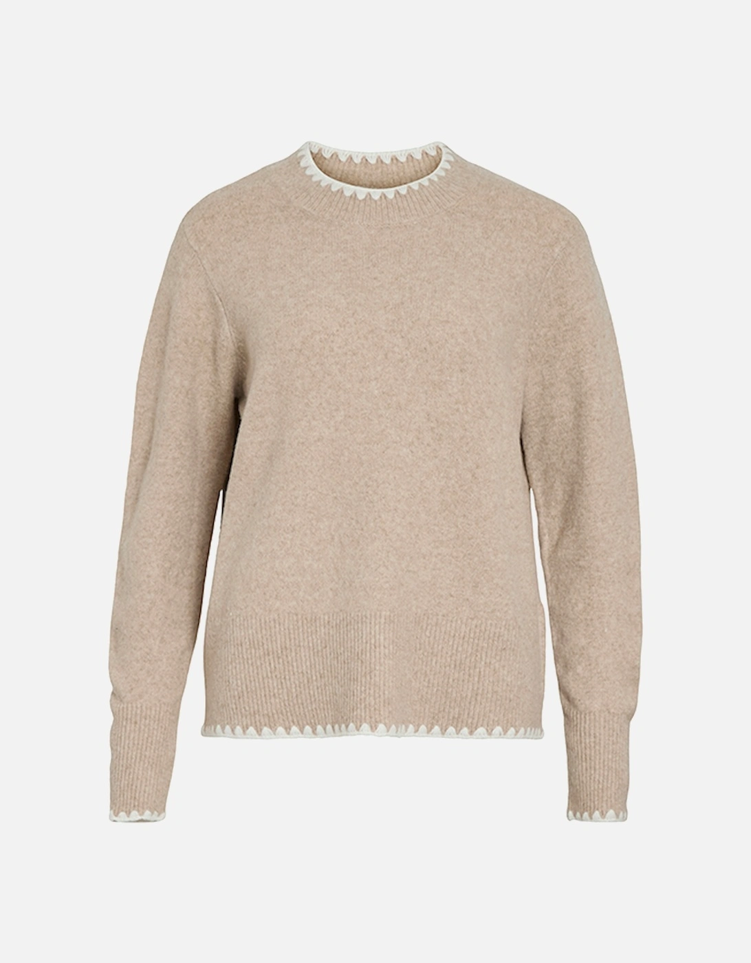 Women's Vihefna Stitch Detail Knitted Pullover Natural