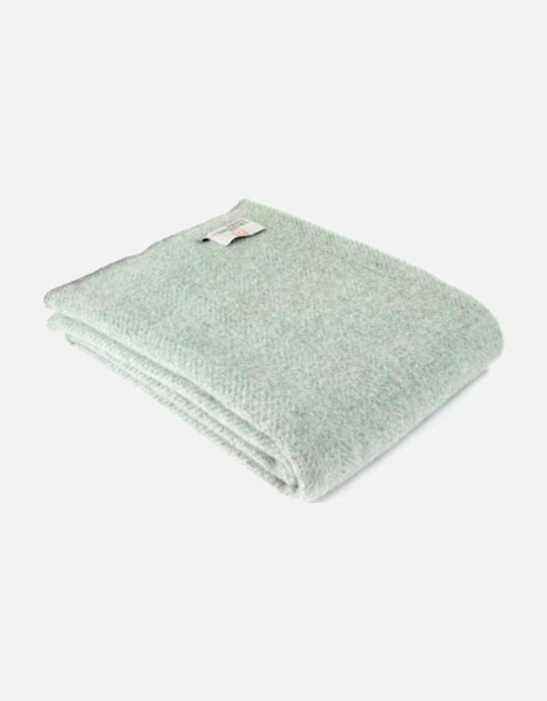 Pure New Wool Throw Beehive Laurel Green/Silver Grey -140x200cm