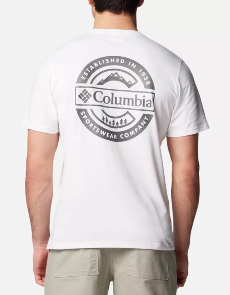 Men's Rapid Ridge™ Back Graphic Tee II White/Button