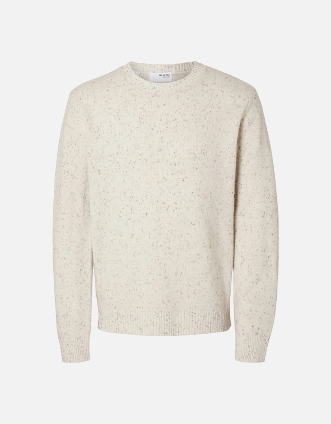 Homme Neil Long Sleeve Knit Neps Crew Neck Pullover Tofu