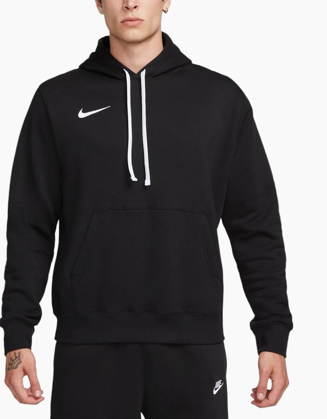 Nike Men's NIKE CW6894 Mens Fleece Hoodie Long Sleeve Swoosh Park 20 Pullover Soccer Hoody - Black