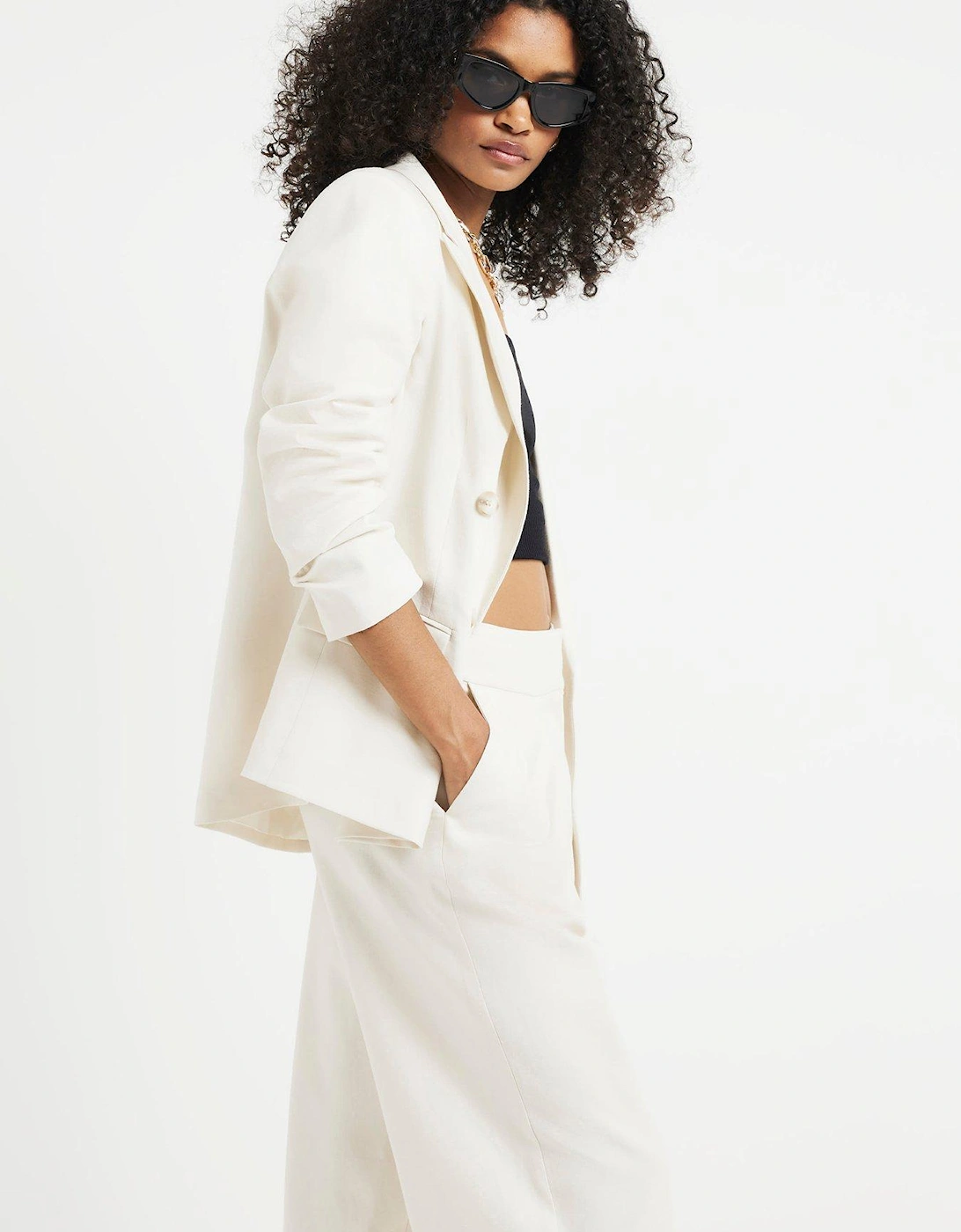 Linen Blazer - Cream