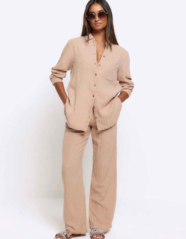 Double Faced Trouser - Beige