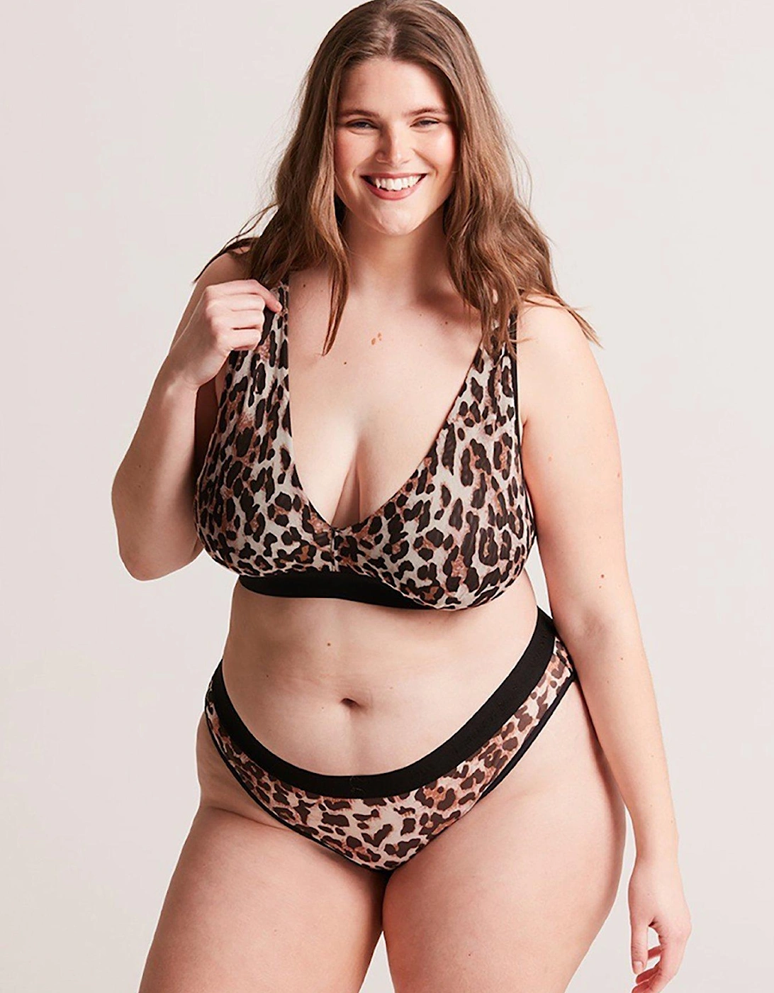 Mesh Fuller Cup Bra - Natural Leopard