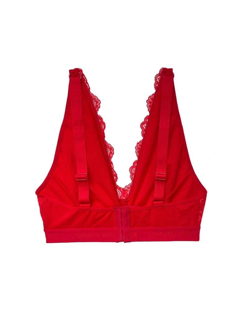 Lace Fuller Cup Bra - Red