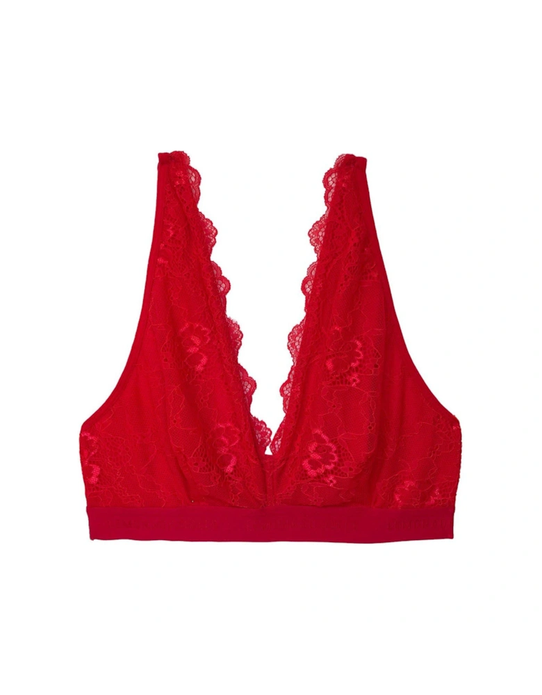 Lace Fuller Cup Bra - Red