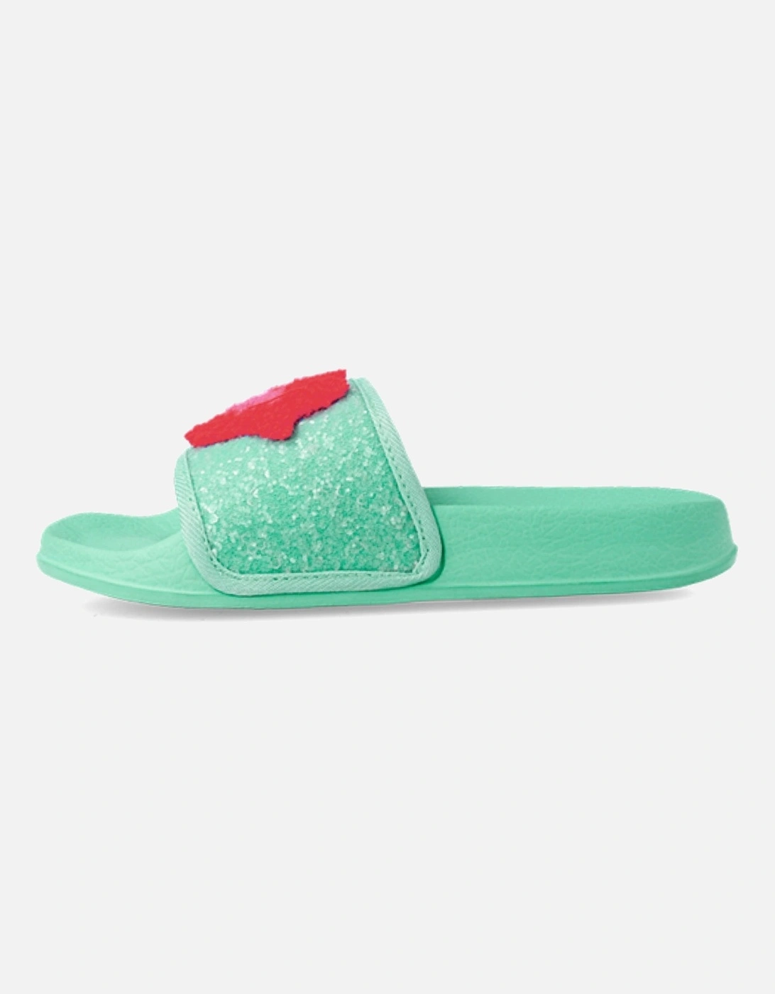 Turquoise Kiss Glitter Sliders