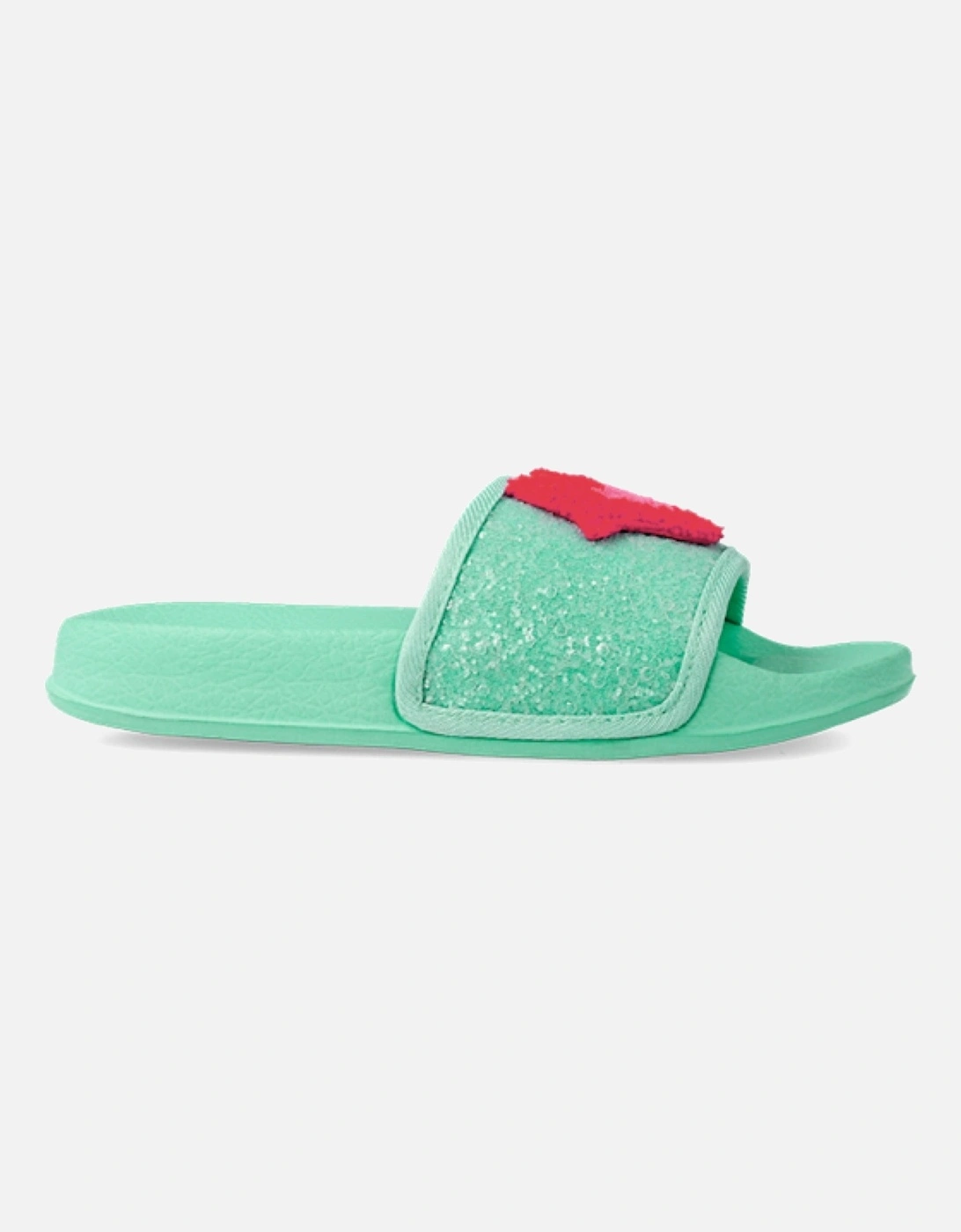 Turquoise Kiss Glitter Sliders