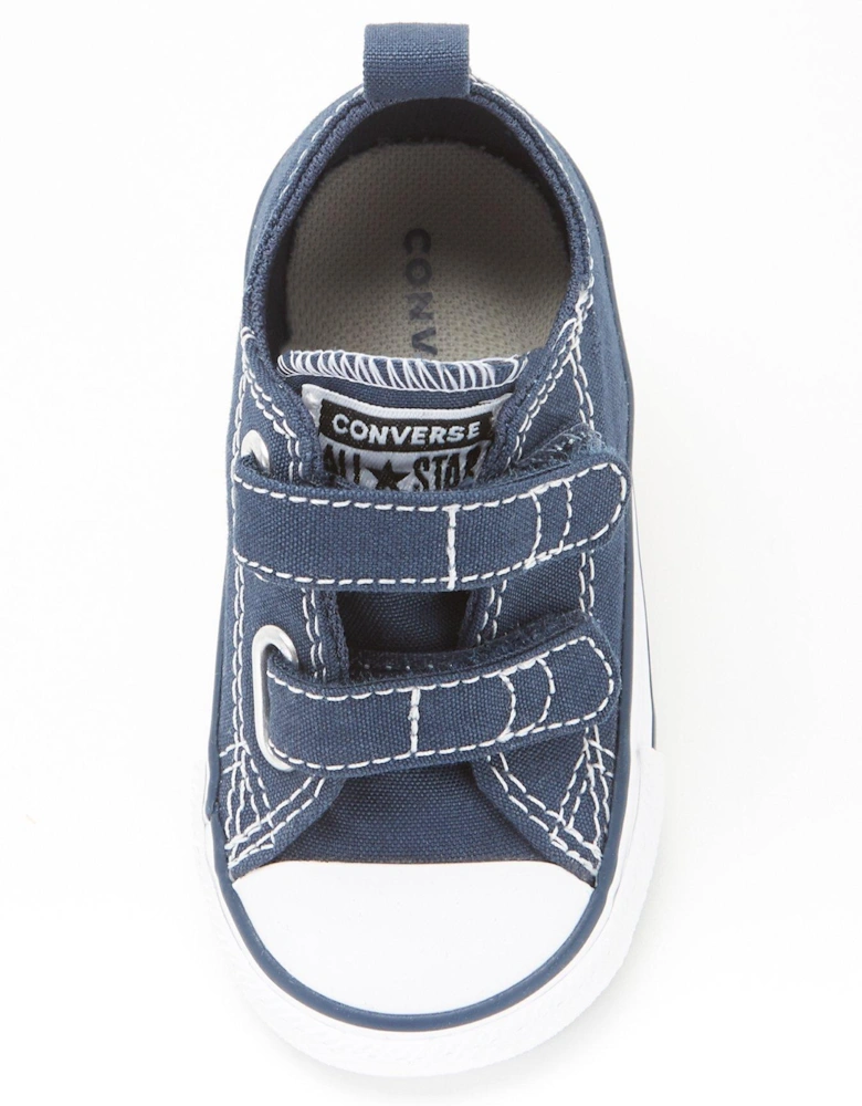 Infant Boys Easy-On Velcro Ox Trainers - Navy/White