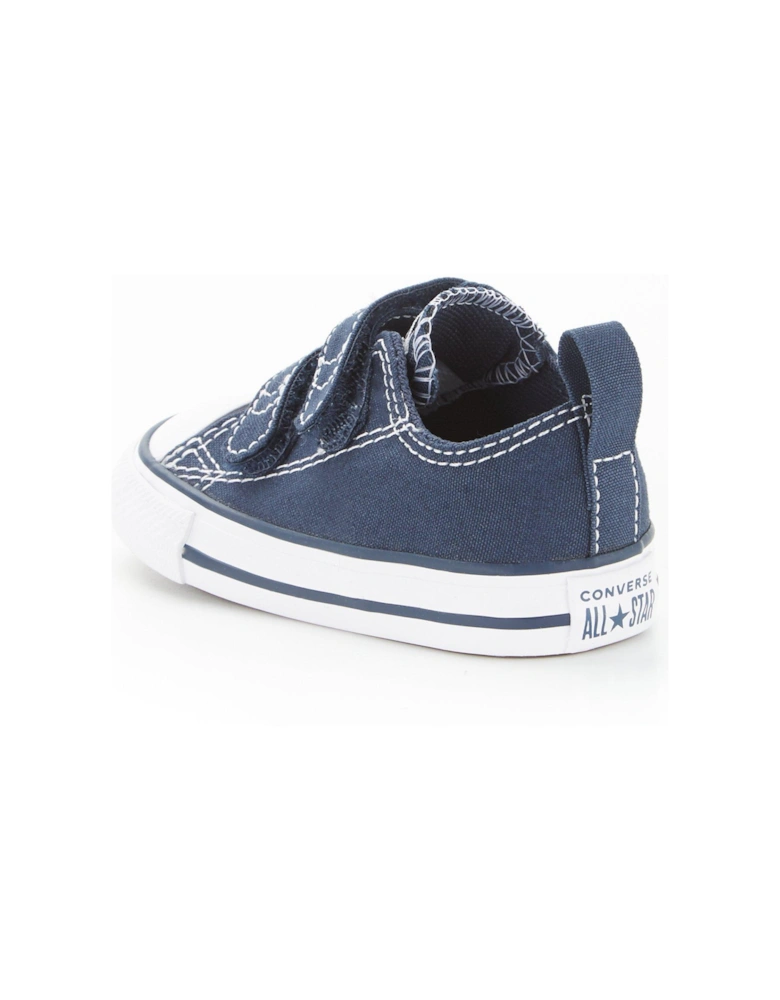 Infant Boys Easy-On Velcro Ox Trainers - Navy/White