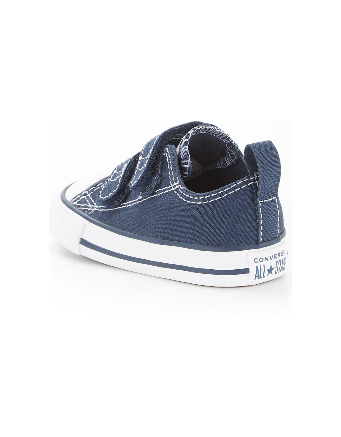 Infant Boys Easy-On Velcro Ox Trainers - Navy/White