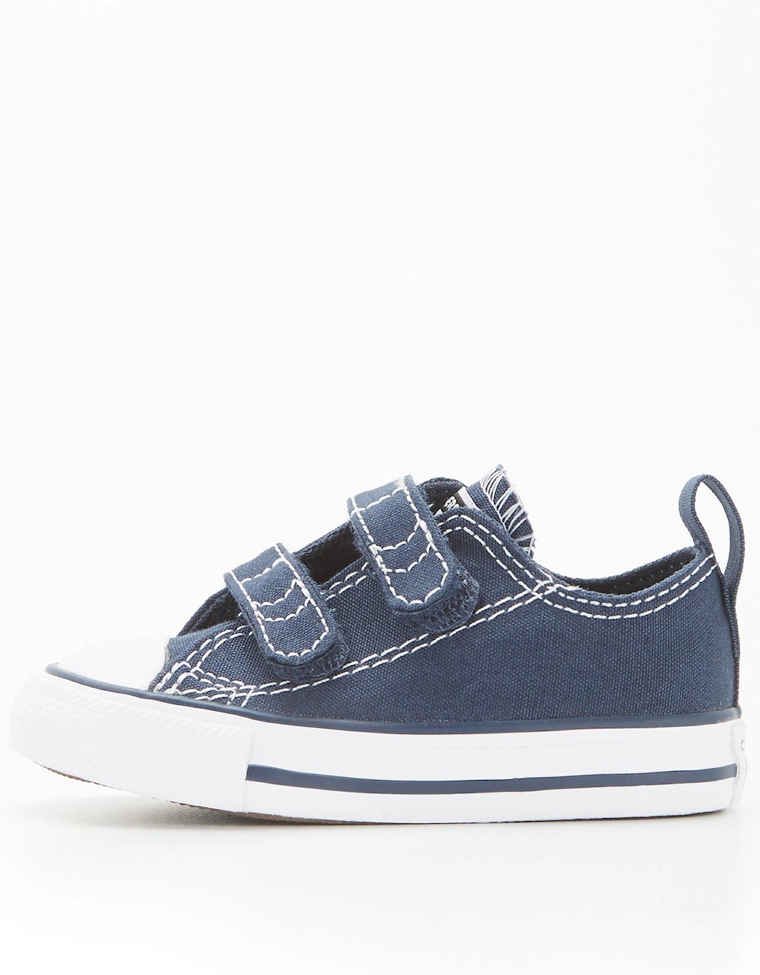 Infant Boys Easy-On Velcro Ox Trainers - Navy/White