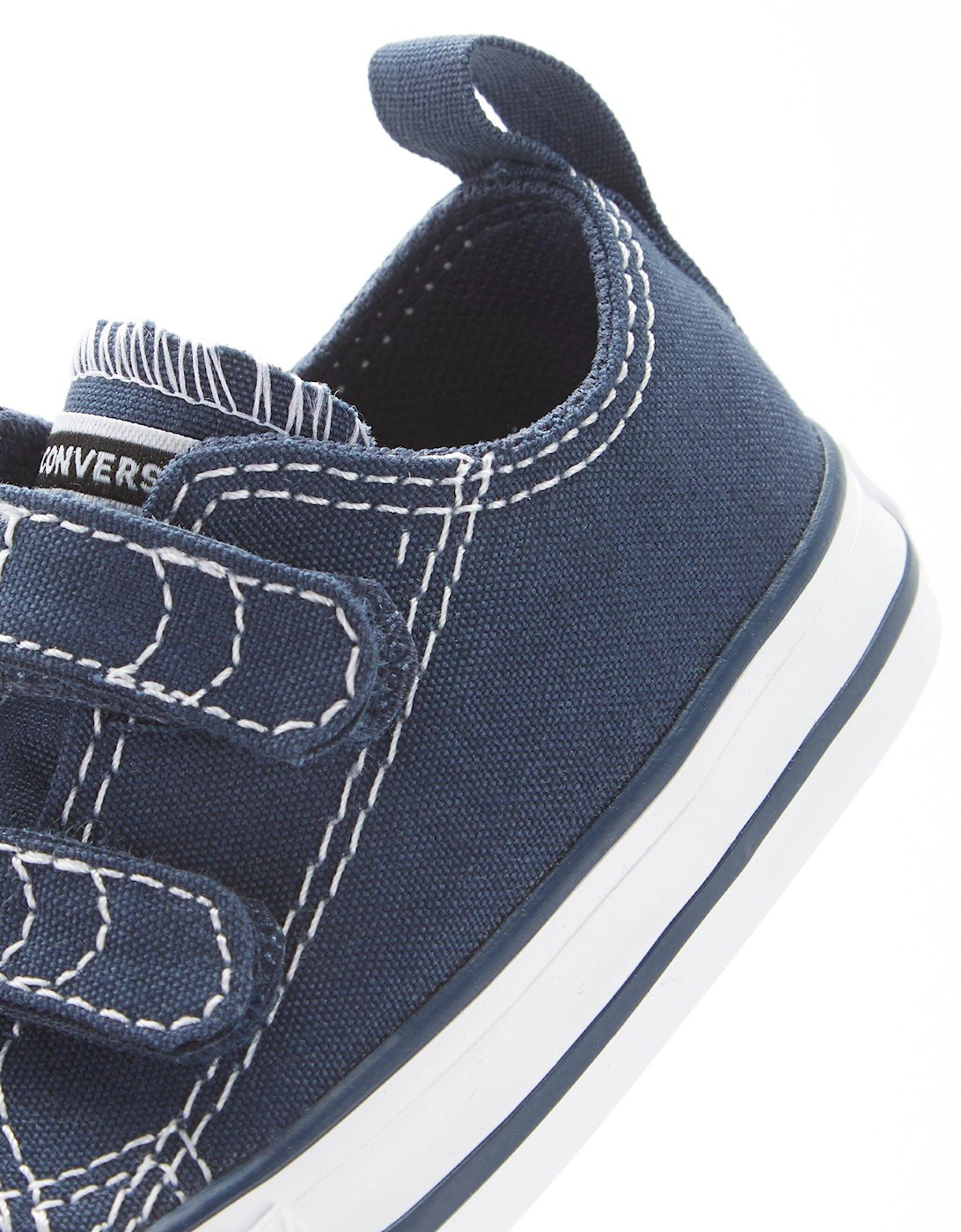 Infant Boys Easy-On Velcro Ox Trainers - Navy/White