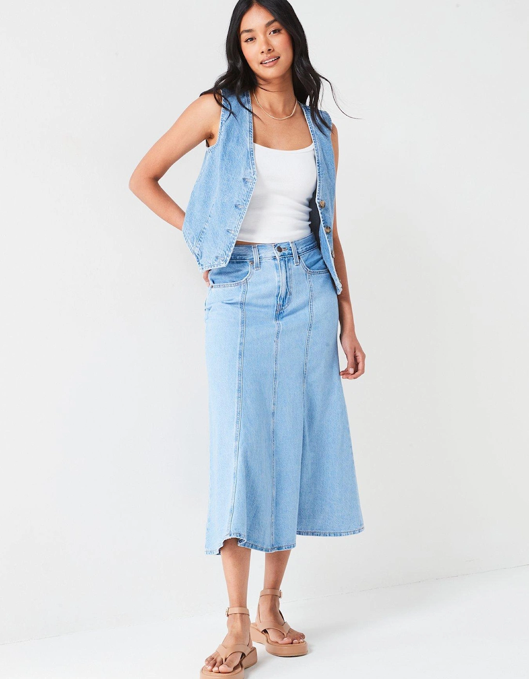 Fit And Flare Skirt - I Will - Blue