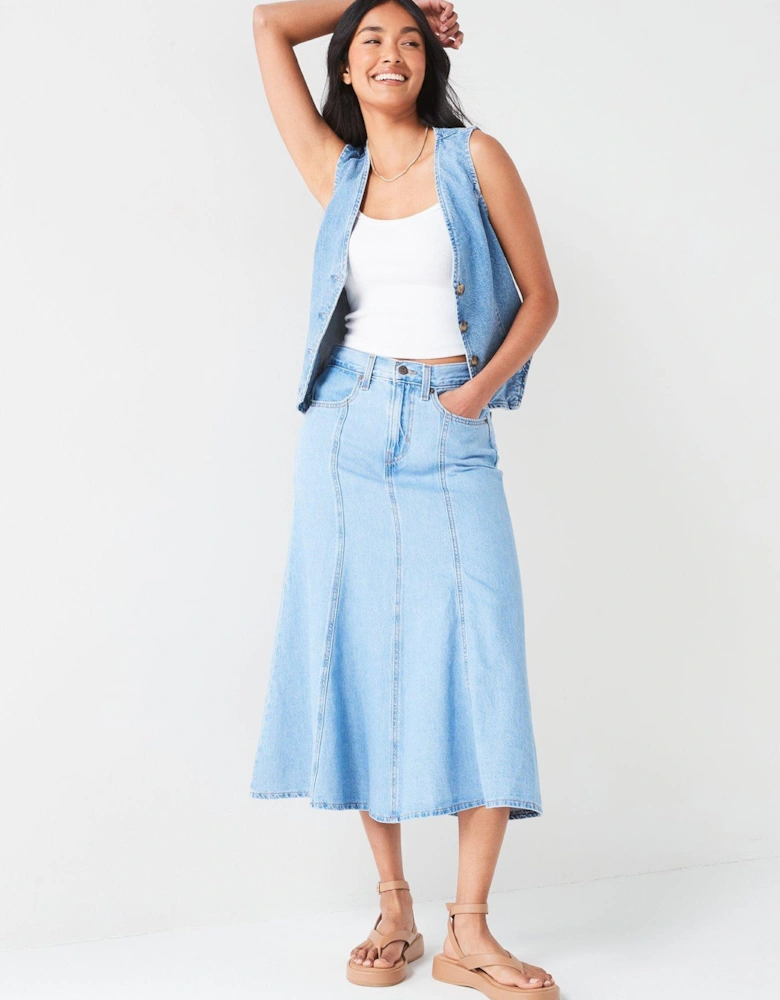 Fit And Flare Skirt - I Will - Blue