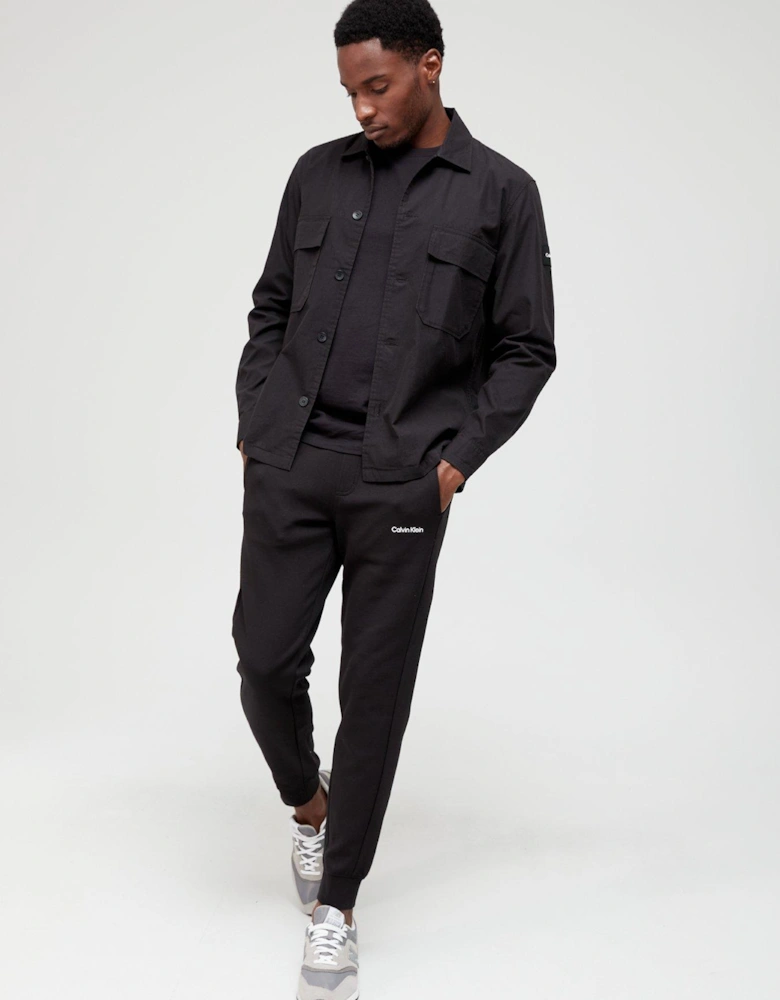 Cotton Nylon Overshirt - Black