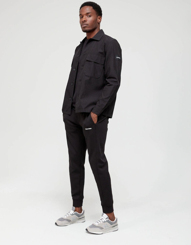 Cotton Nylon Overshirt - Black