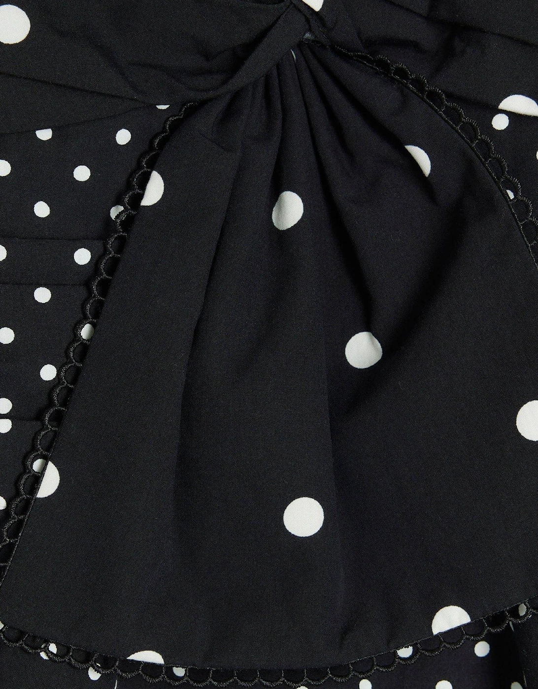 Poka Dot Bow Detail Cami - Black