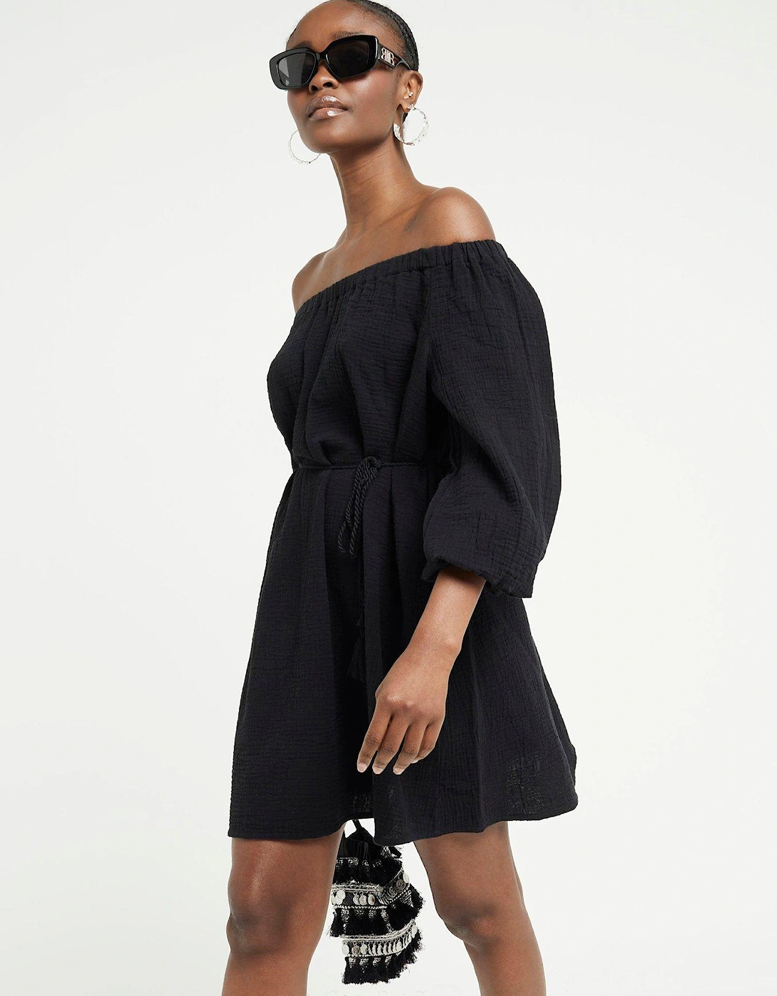 Bardot Dress - Black