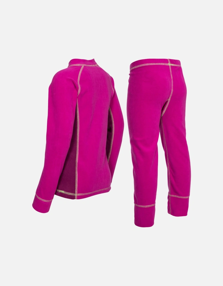 Childrens/Kids Bubbles Fleece Top And Bottom Base Layers