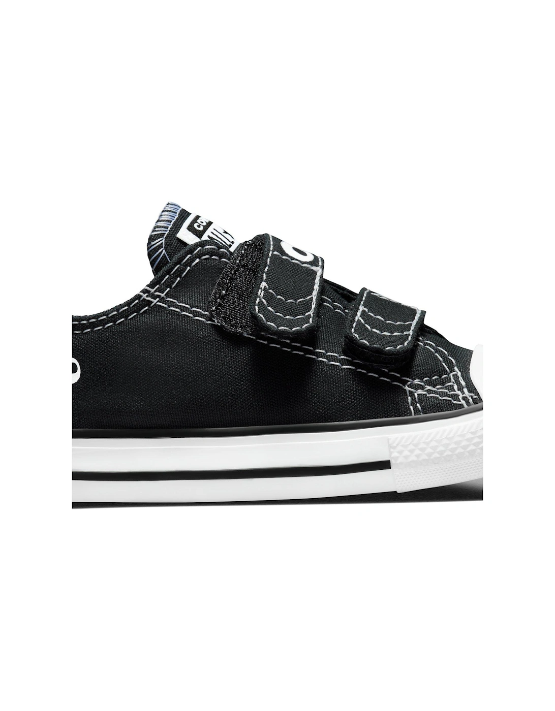 Infants Sketch Canvas Ox Trainers - Black/white