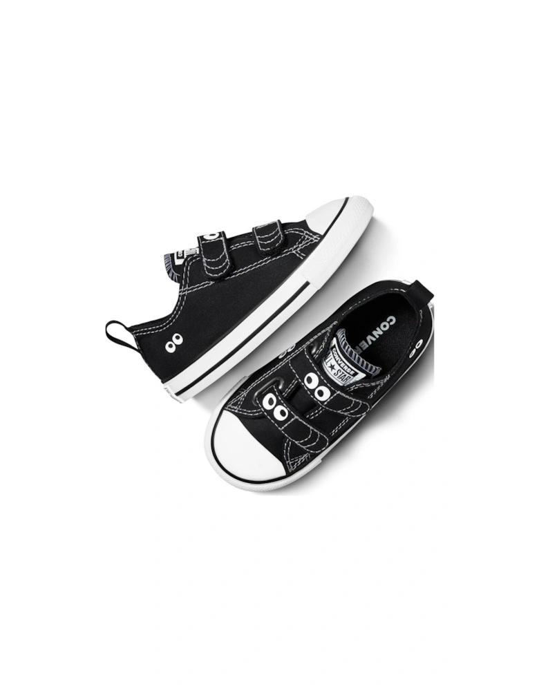 Infants Sketch Canvas Ox Trainers - Black/white