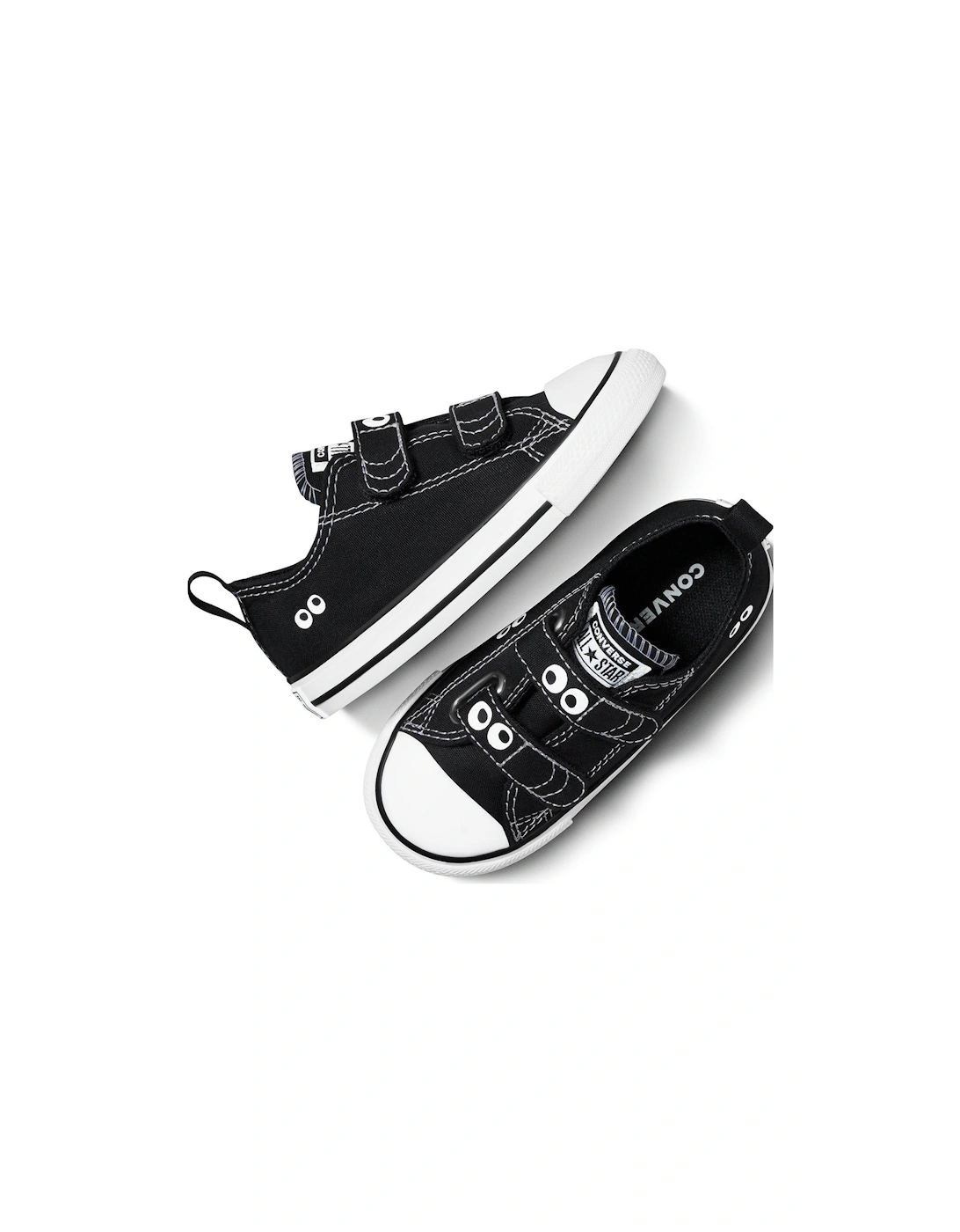 Infants Sketch Canvas Ox Trainers - Black/white