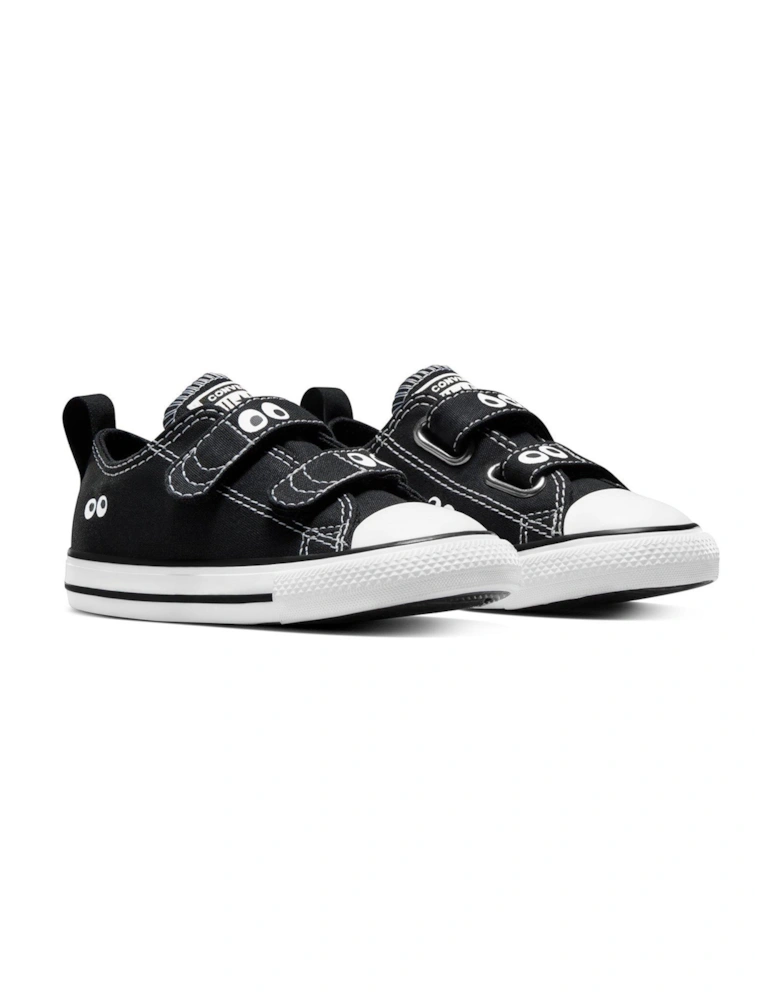 Infants Sketch Canvas Ox Trainers - Black/white