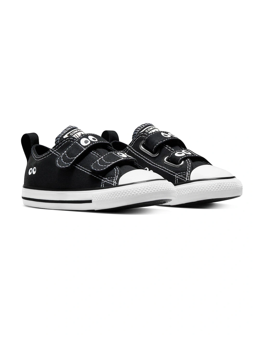 Infants Sketch Canvas Ox Trainers - Black/white