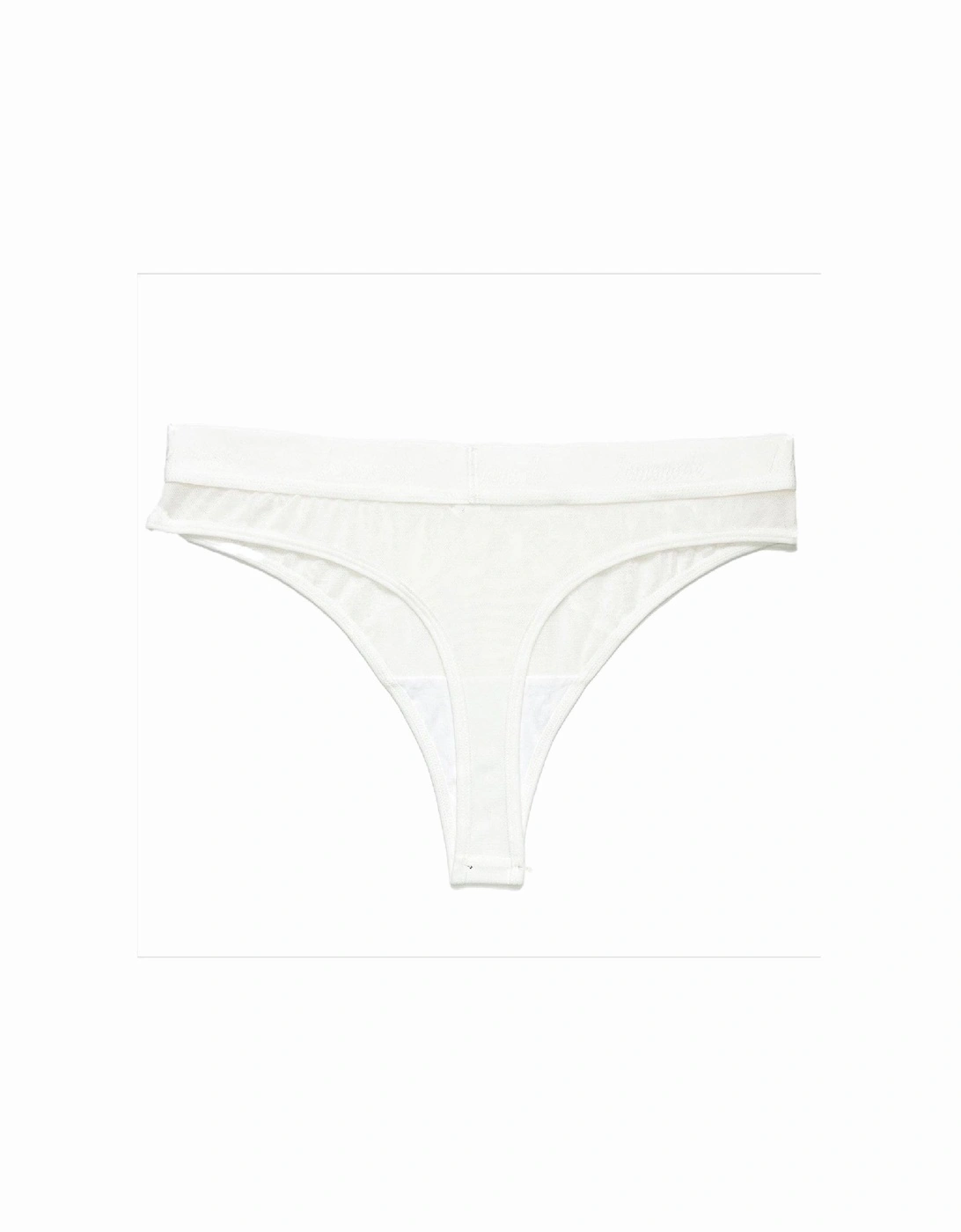 The Diamond Lace Thong - White