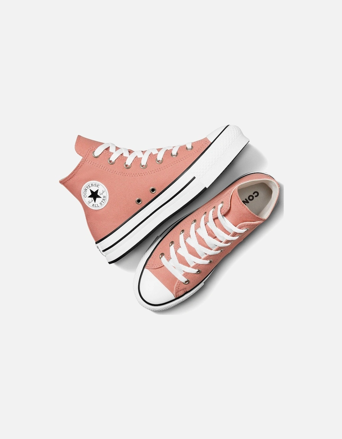 Junior Girls Seasonal Colour Canvas Hi Trainers - Light Orange