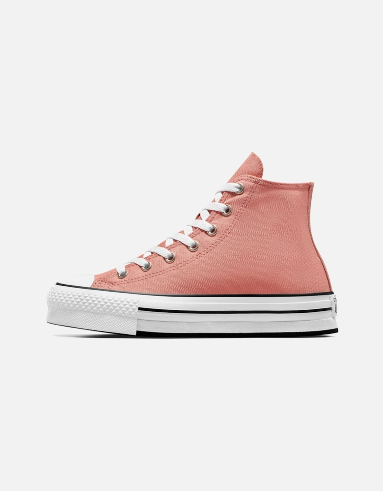 Junior Girls Seasonal Colour Canvas Hi Trainers - Light Orange