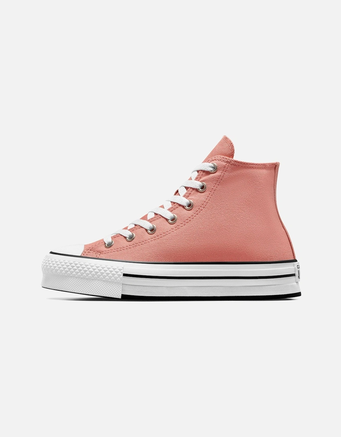 Junior Girls Seasonal Colour Canvas Hi Trainers - Light Orange