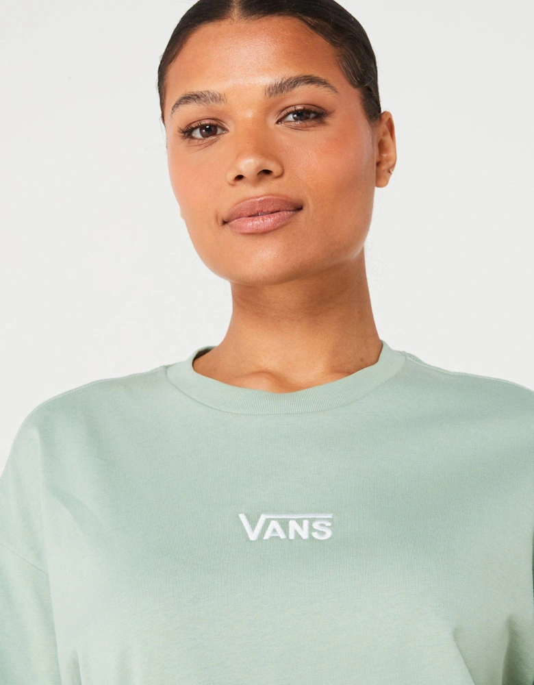 Womens Centre Vee Tee Dress - Green