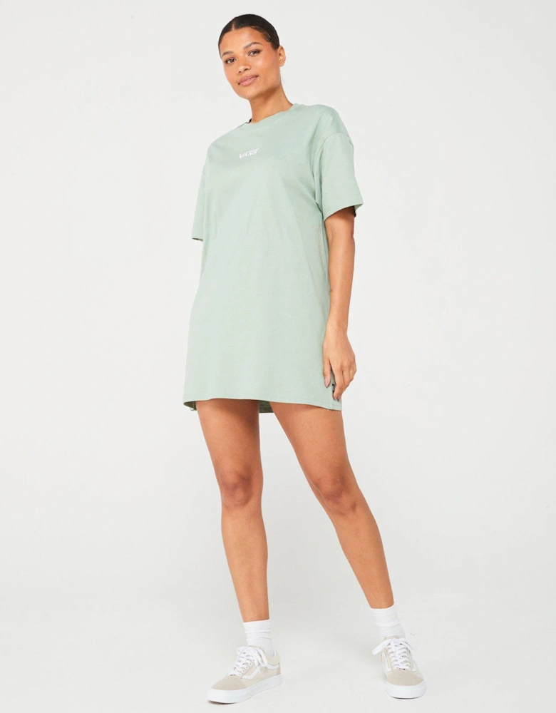 Womens Centre Vee Tee Dress - Green