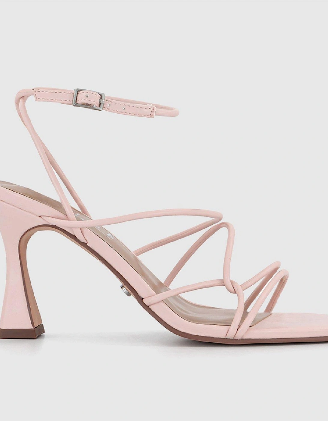 Million Dollar Strappy Flared Heel - Pale Pink