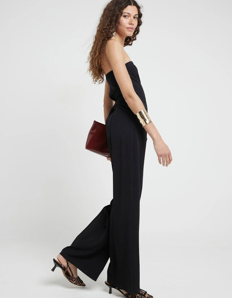 Bandeau Wide Leg Jumpsuit - Black