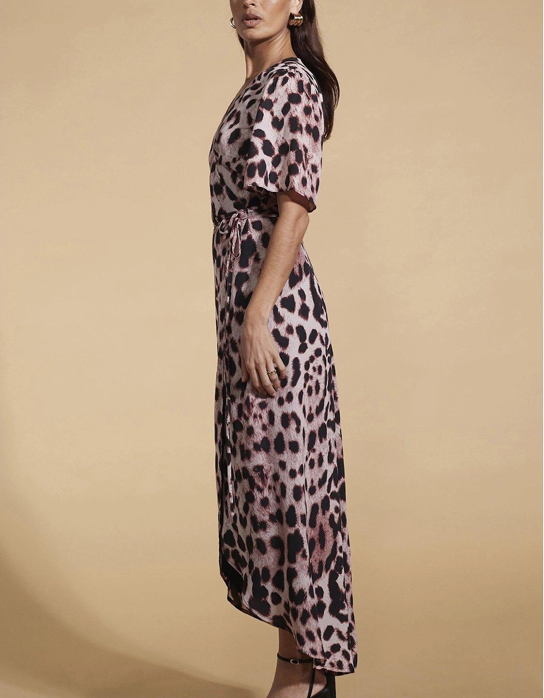 Jenna Leopard Maxi Dress - Pink