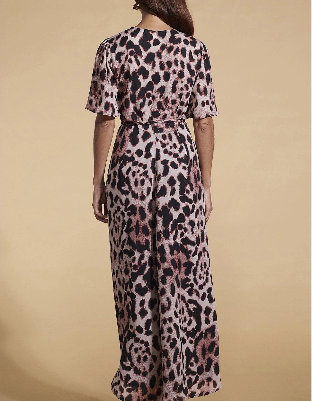 Jenna Leopard Maxi Dress - Pink