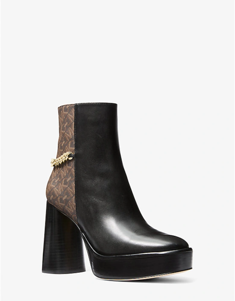 Carlisle Leather and Empire Monogram Platform Boot