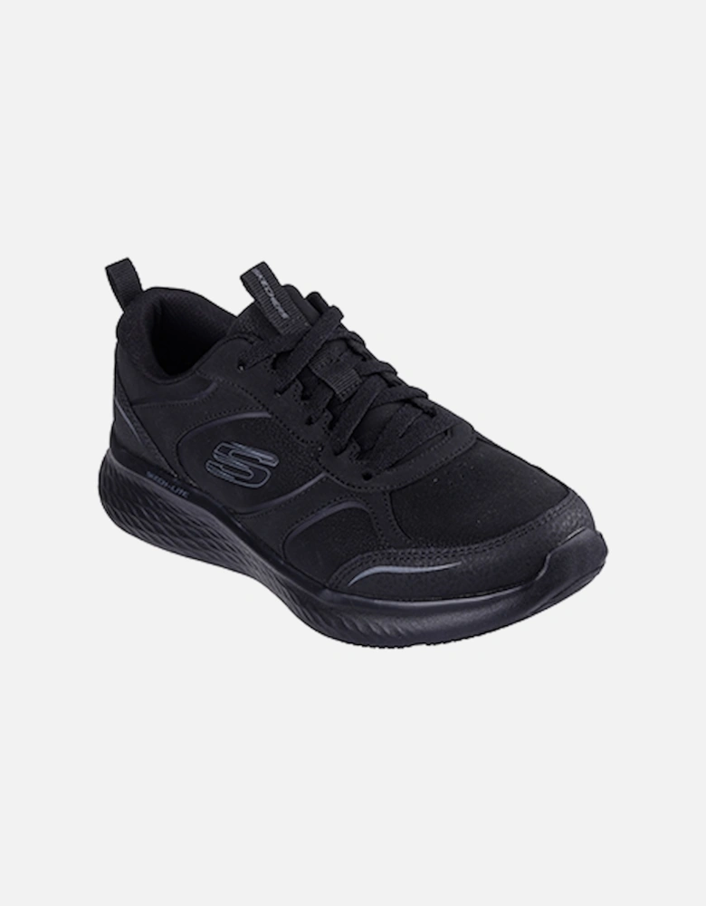 Women's Skech-Lite Pro Leather Lace Up Trainer Black