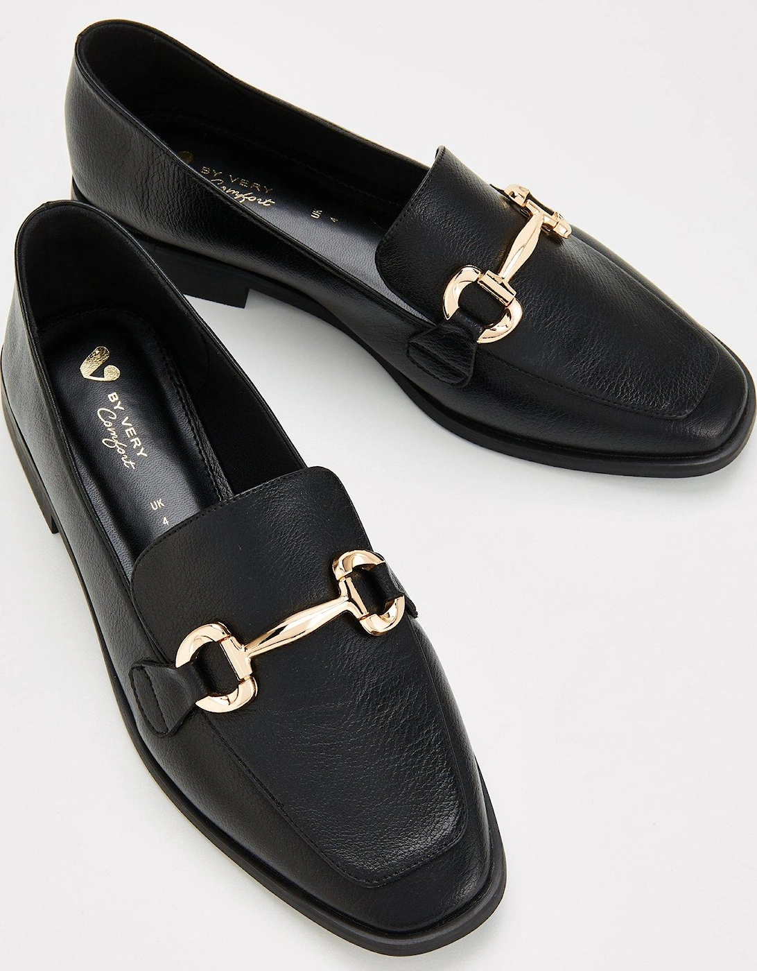 Wide Fit Round Toe Comfort Loafer Shoe - Black