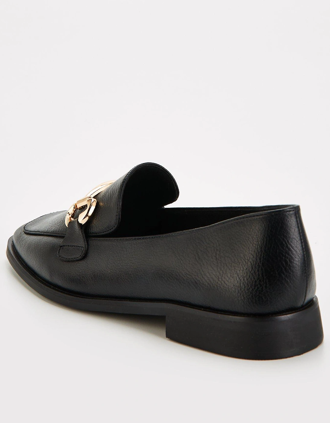 Wide Fit Round Toe Comfort Loafer Shoe - Black